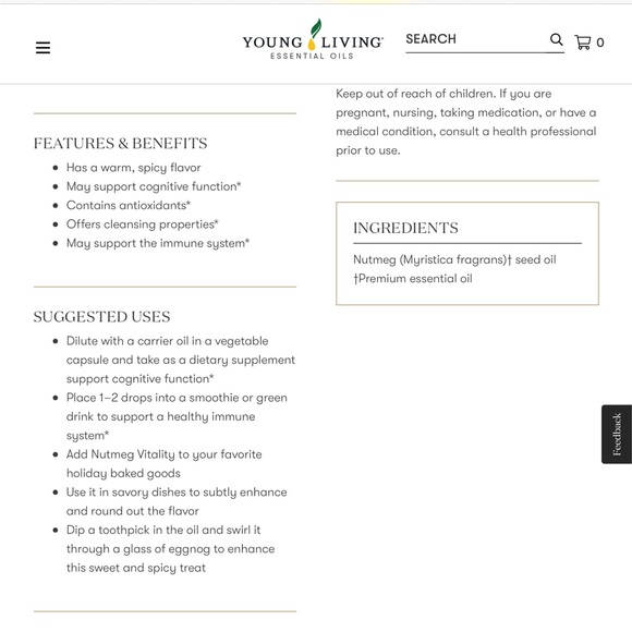 Young Living bundle of 5 ml bottles of Nutmeg & Ginger - Picture 4 of 7